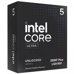 Processador Intel Core Ultra 5 250KF Plus, Otimizado para IA, (5.3GHz Turbo), 18-Cores 18-Threads, LGA 1851 BX80768250KF