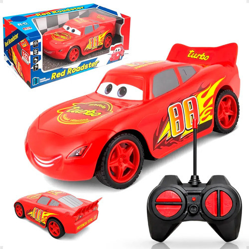 Carrinho Turbo Queen Controle Remoto Recarregável Alta Velocidade Relâmpago com Luzes e Som