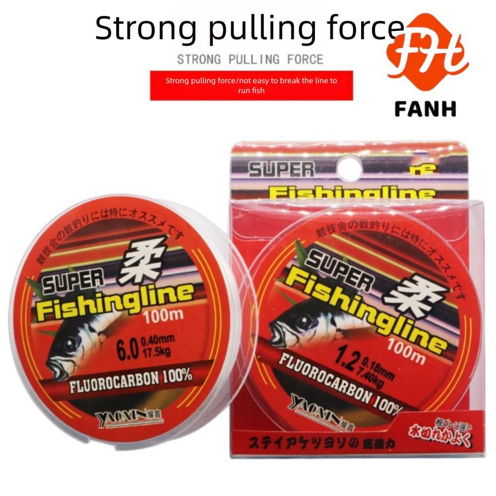 FANHUI 100m 100 % Fluorcarbono Nylon PA Monofilamento De Corda De Pesca Durável