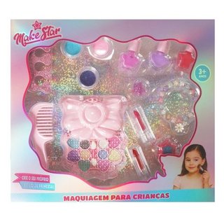 Kit Maquiagem Infantil Tema Fundo Do Mar Seguro Divertido Criativo Brincadeiras