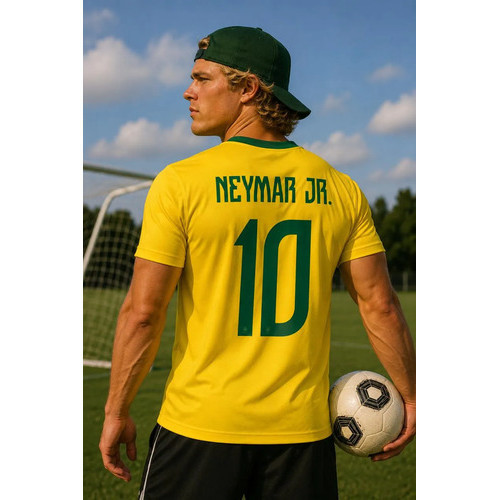Camiseta Neymar Jr. Brasil Dry Fit Copa do Mundo 2026 Lançamento Futebol