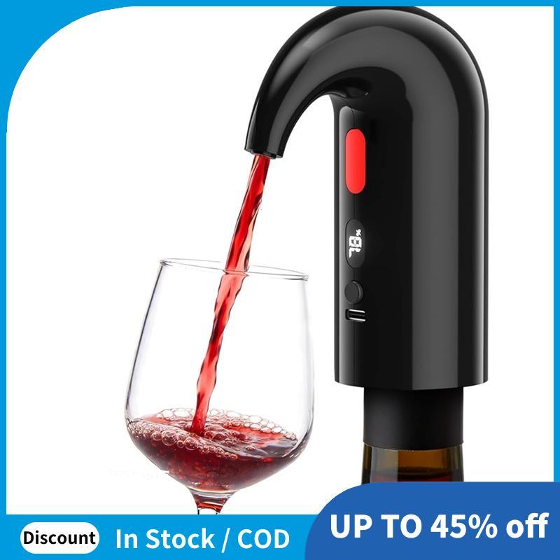 Aerador Elétrico De Vinho E Decantador-Aeração Silenciosa De Bomba Dupla , Derramamento Medido , Display De Temperatura