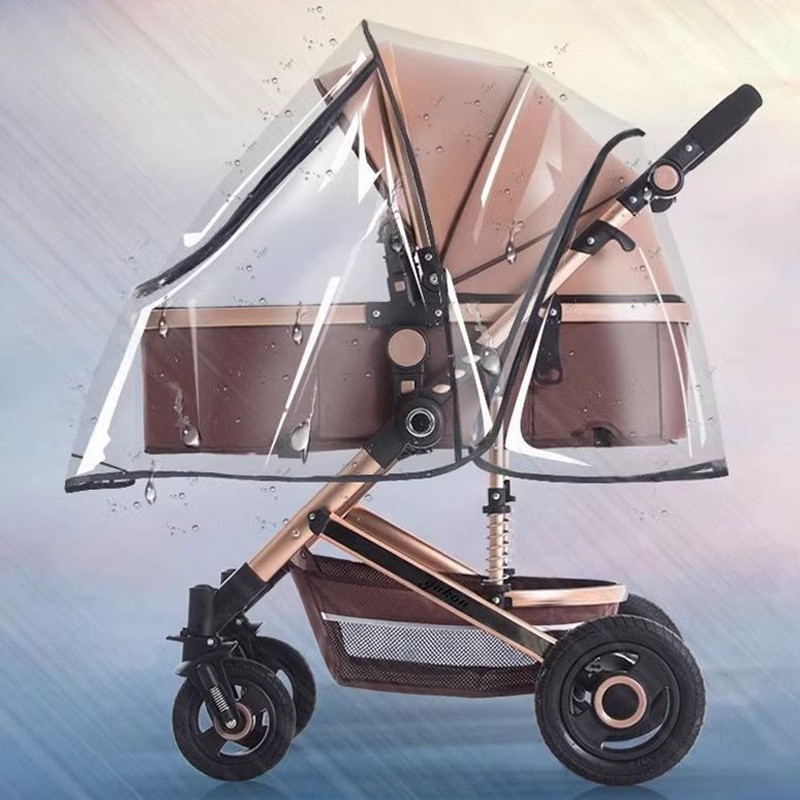 Capa de chuva Universal para carrinho de bebê, capa protetora para-brisa de carro infantil, guarda-chuva, capa protetora