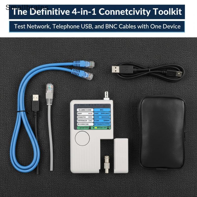 Testador De Cabo De Rede Telefônica Multifuncional 4 Em 1 RJ45/RJ11/USB/BNC LAN Cable Cat5 Cat6 Fio Tester