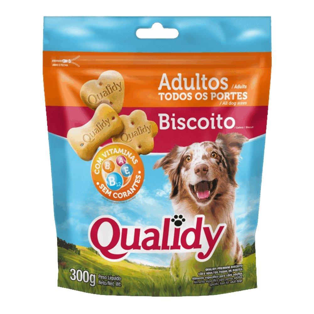 Ração Biscoito Qualidy para Cães Adulto de Todos os Portes 300g