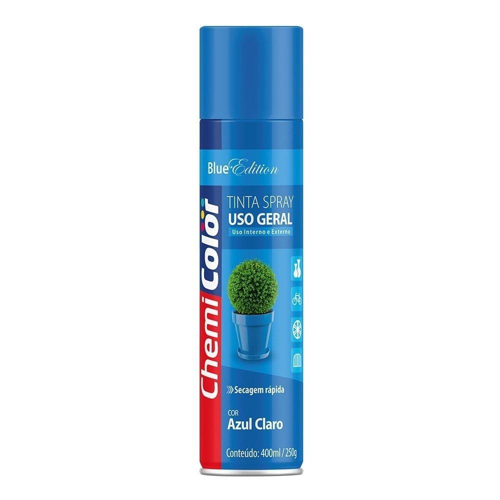 Tinta Spray Uso Geral Azul Claro 400ml - Chemicolor