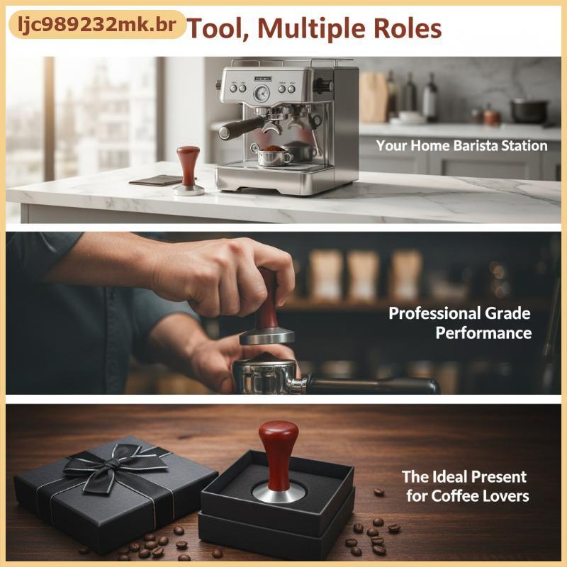 [MYBR] Adulteração De Café Expresso De Madeira Maciça Com Base Plana De 51 Mm 53 Para Artesanal Prensa Perfeita [WELL]