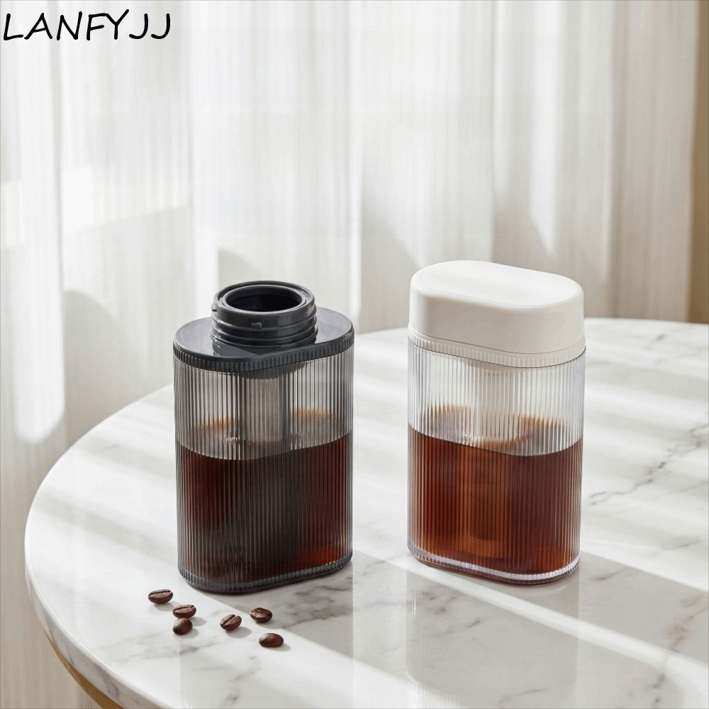 LANFYJJ Cafeteira De Fermentação Fria , Tampa Selada , De Bolso De 300 ML , Garrafa Malha Fina