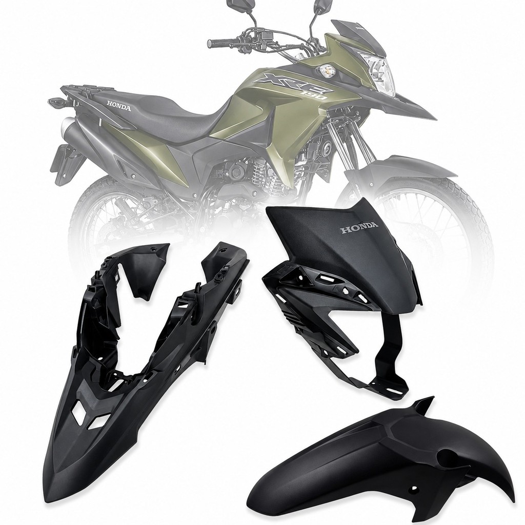 Kit Carenagem Farol Paralama Dianteiro Bico Xre 190 2016 A 2024 Com Adesivo Honda Modelo Original