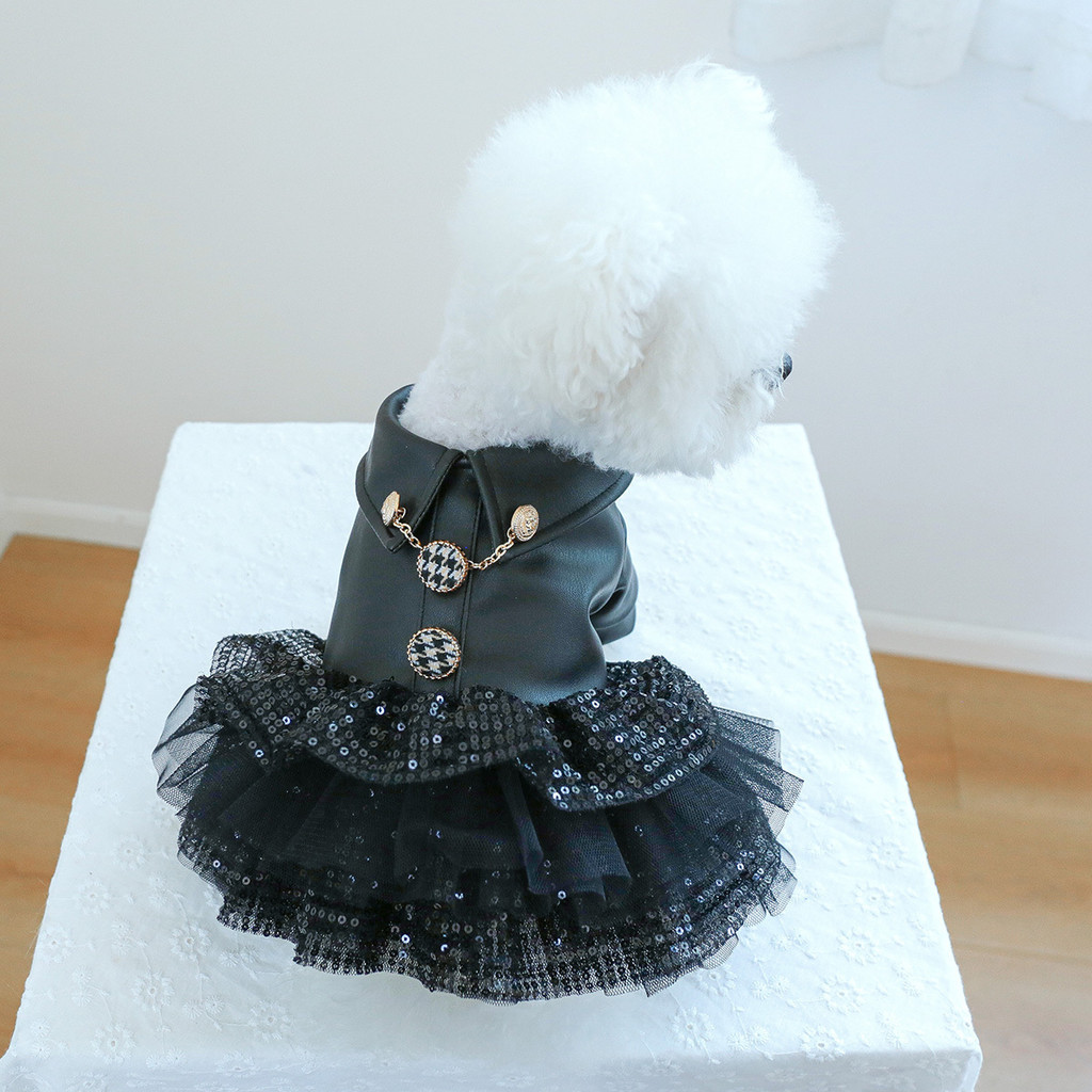 Lantejoulas Pet Pequena Saia Cães Gatos Vestuário Teddy Poodle Pomeranian Filhotes Primavera Outono Inverno Nova Moda Br