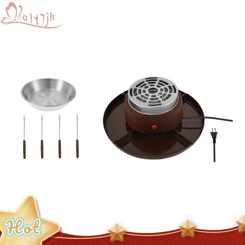 Fabricante Elétrico De Smores Para Festas , 4 Bandejas Destacáveis , Molho De Chocolate Quente , Sem Chama , Torrador Ma