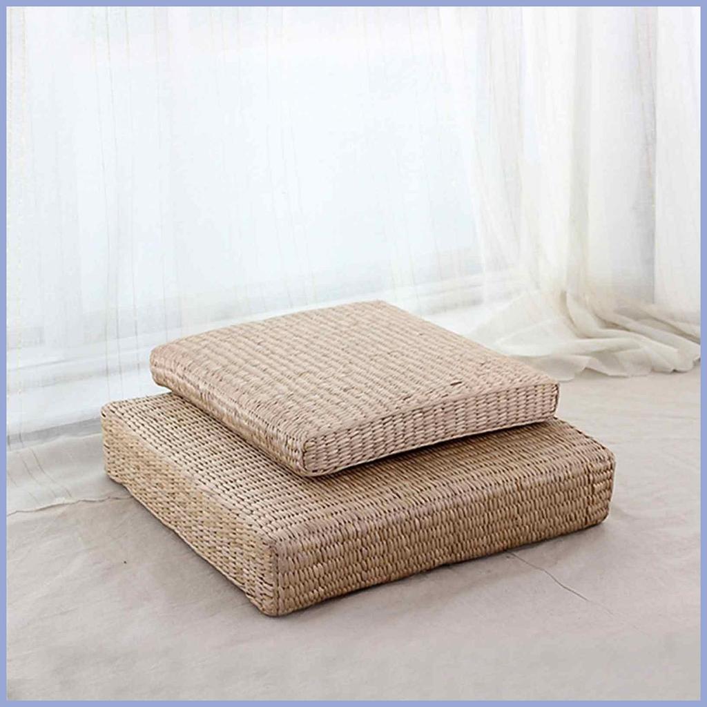 Almofada De Assento Japonesa Clássico Rattan Tatami Tapete Respirável Travesseiro Relaxante Trançado Mueadybr