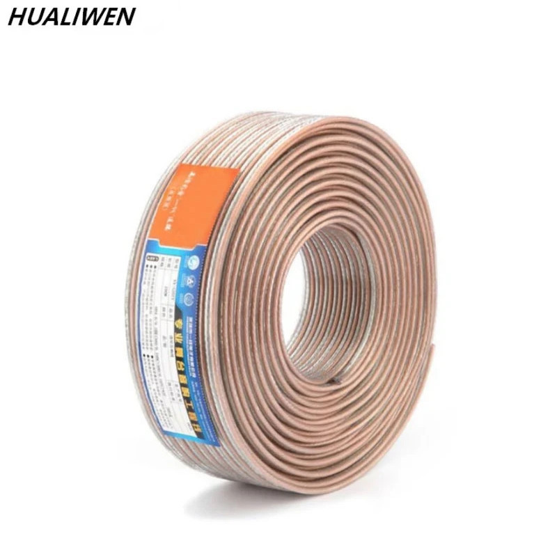 Cabo de Áudio DIY de Alta Potência, Cabo de Áudio Hi-Fi, Fio de Cobre Livre de Oxigênio para Amplificador, Home Theater,