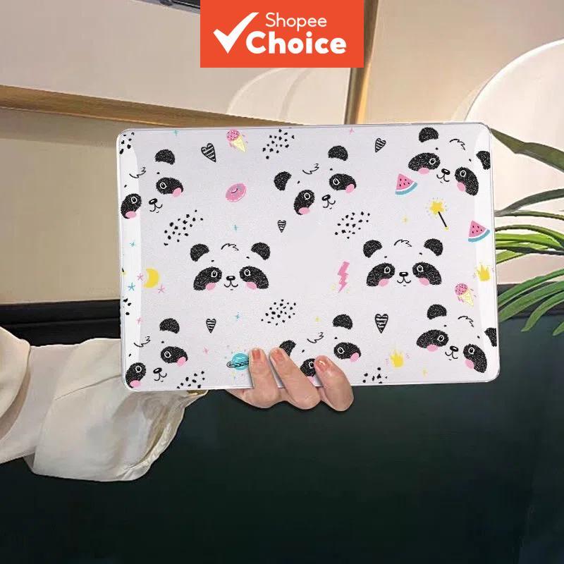 Capa de padrão impresso oco panda, compatível com capa para laptop, capa premium fofa para laptop, capa MacBook 13