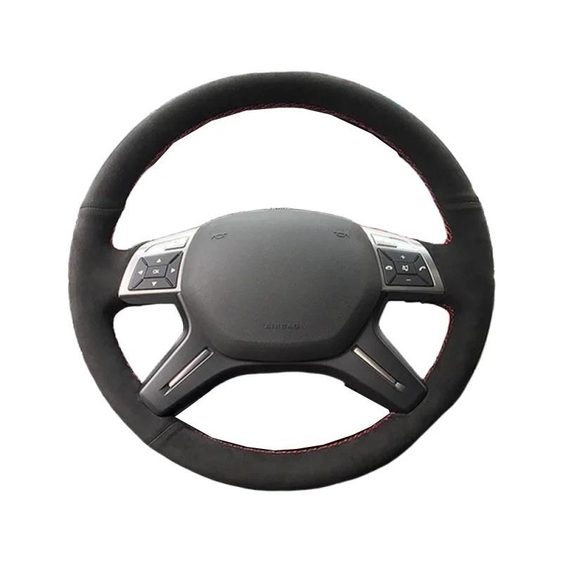 DIY Camurça Preta Capa De Volante Do Carro Para Mercedes Benz C180 C200 C260 E200 E260 ML320 ML360 ML400