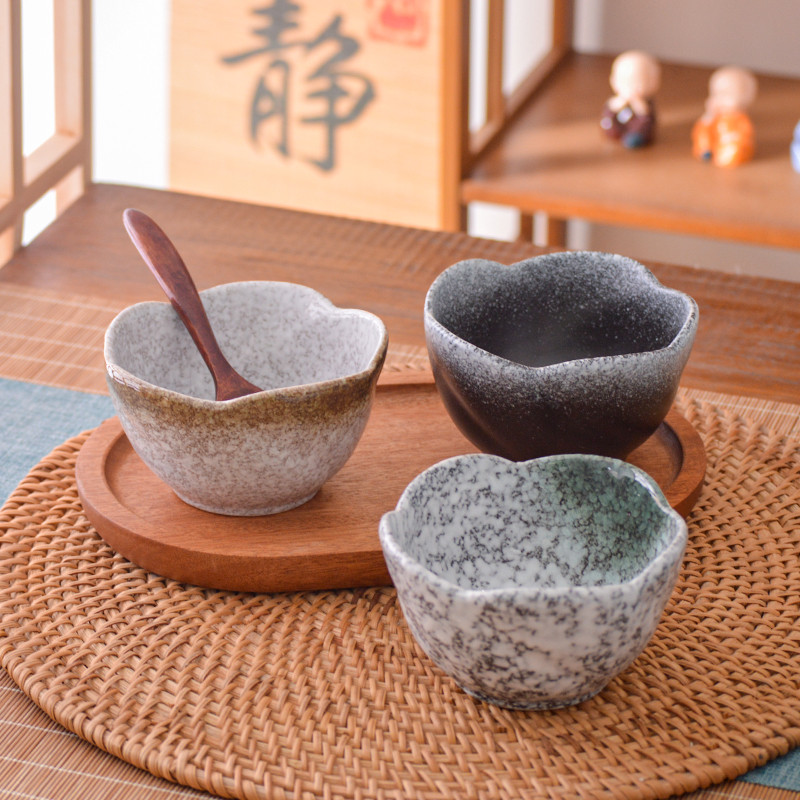 Japonês Retro cerâmica sorvete sobremesa tigela sorvete raspado iogurte pudim tigela geléia tigela ninho de pássaro tige