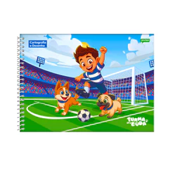Caderno De Desenho Universitário 80 Folhas Turma do Duda - JANDAIA Capa:Futebol
