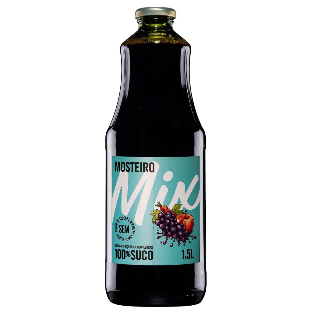 Suco Mosteiro Mix de Maçã, Uva e Cenoura 1,5L