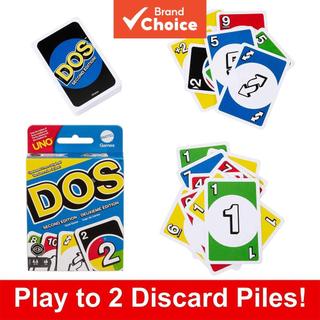 Jogo de Cartas Mattel DOS Segunda Edição, O Jogo de Cartas Familiar Clássico UNO, Jogo de Festa para 2-4 Jogadores Para