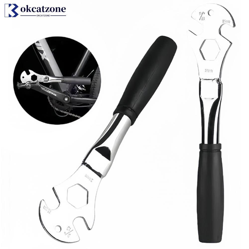 OKCATZONE Multifuncional Chave De Remoção Pedal Bicicleta 15MM Mandíbula Padrão 24MM Hex Buraco Eixo Traseiro Dianteiro