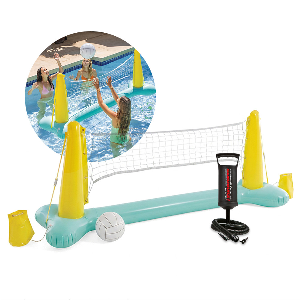 Kit Esporte Vôlei Inflável Praia Piscina Voleibol Bomba de Ar Intex
