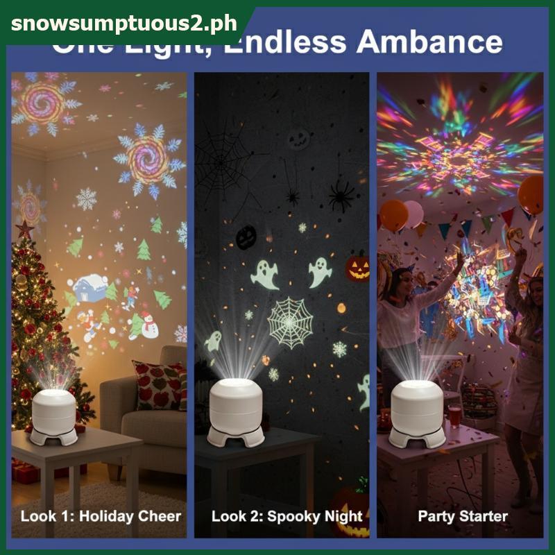 Imagem Lâmpada LED Dinâmica Para Projetor Oceano Com Conectividade USB Experiência De Luz Noturna Relaxante [SNOW]