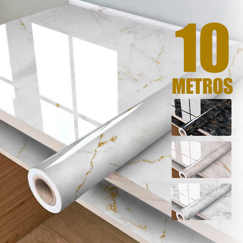 Transforme Seu Ambiente com Papel Marmorizado! 🏡