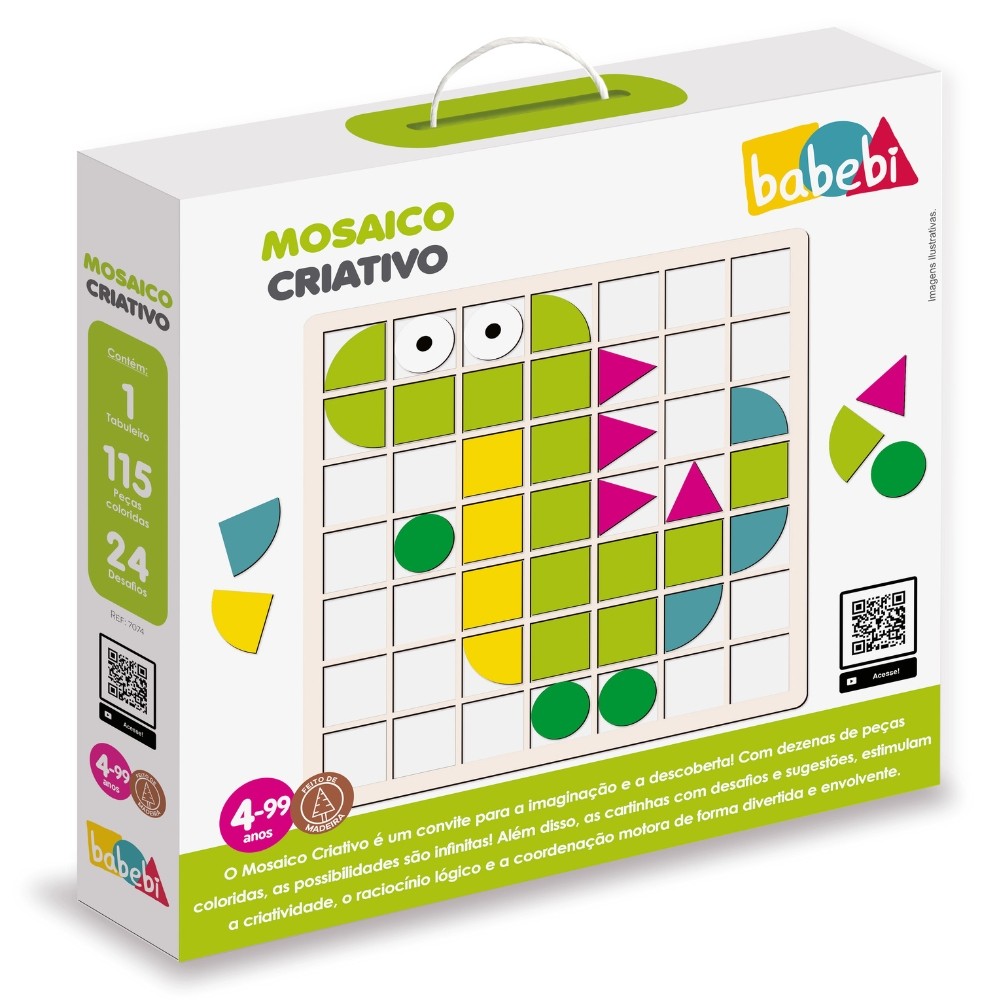 JOGO DE TABULEIRO MOSAICO CRIATIVO MADEIRA BABEBI DESAFIOS LÓGICO MDF INFANTIL EDUCATIVO TANGRAM em Oferta na Shopee