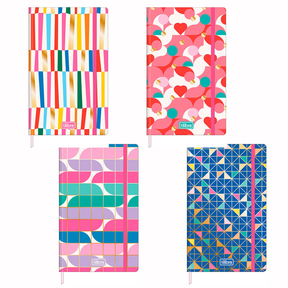 Caderno costurado grande sem pauta Fitto 80 folhas Trend 2 Tilibra