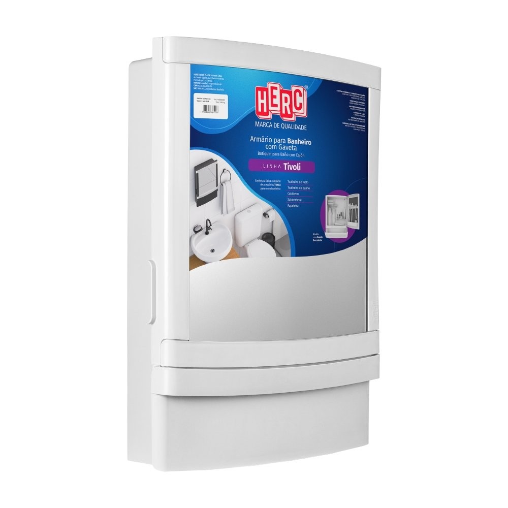 Armário para Banheiro Herc com Gaveta Tivoli Branco em Oferta na Shopee
