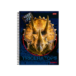 Caderno 01 Matéria Universitário 80 Folhas Stone - Jandaia Capa:Triceratops