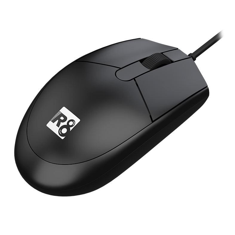 Mouse R8 1611, 1200DPI, 3 Botoes, Preto, R8-1611-BK · foto 2