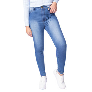 Calça Jeans Feminina Vale de West Cigarrete Cintura Azul em Oferta na Shopee