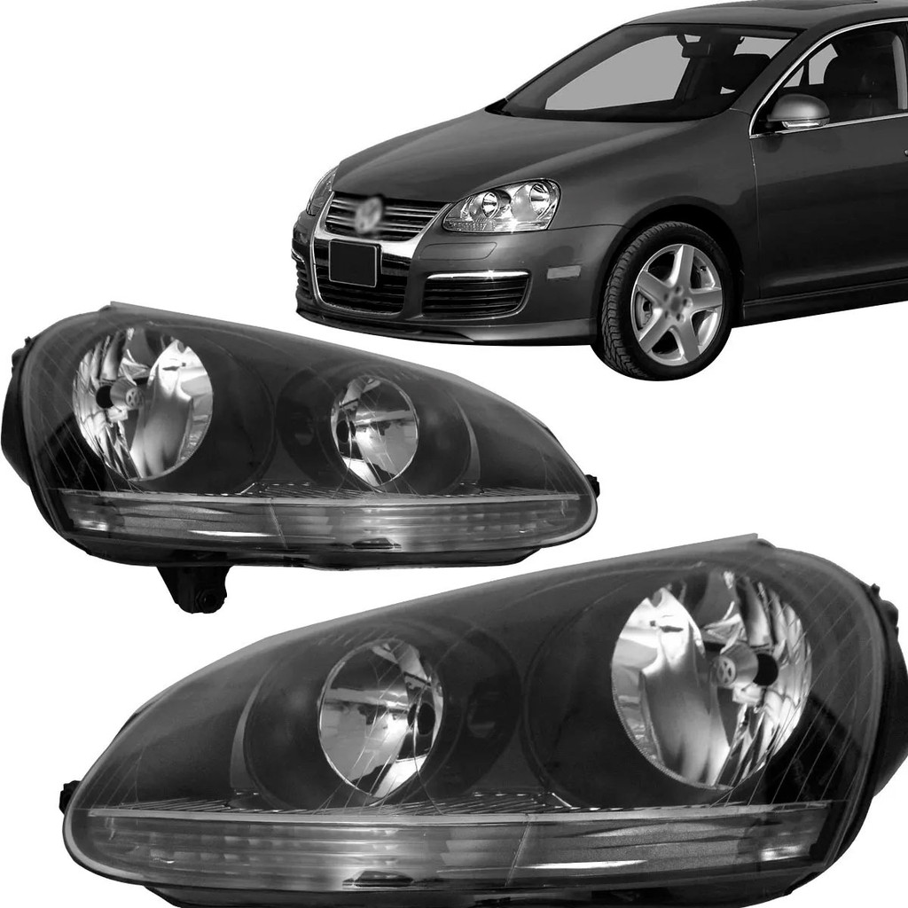 Farol Jetta 2008 2009 2010 Máscara Negra em Oferta na Shopee