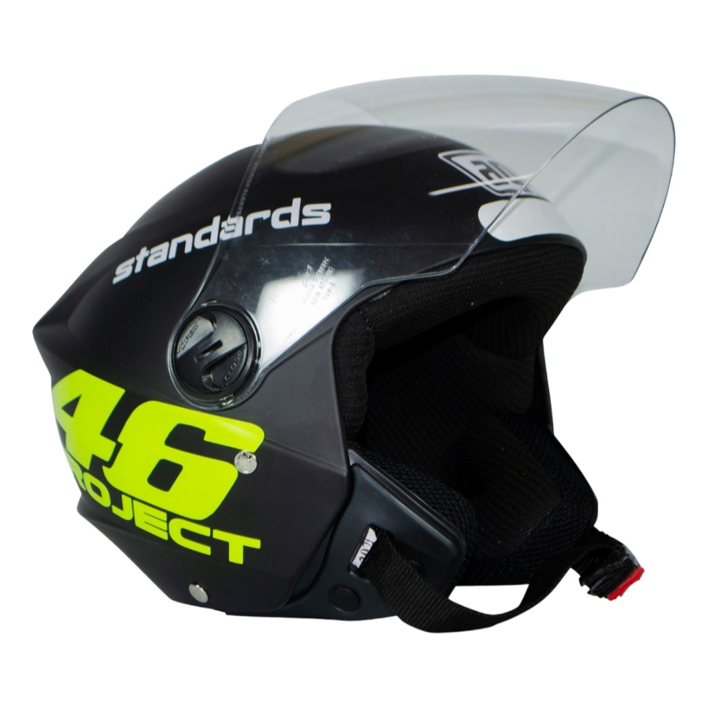 Capacete Aberto Personalizado New Liberty Three - Project 46 Vr. Com Viseira Cristal