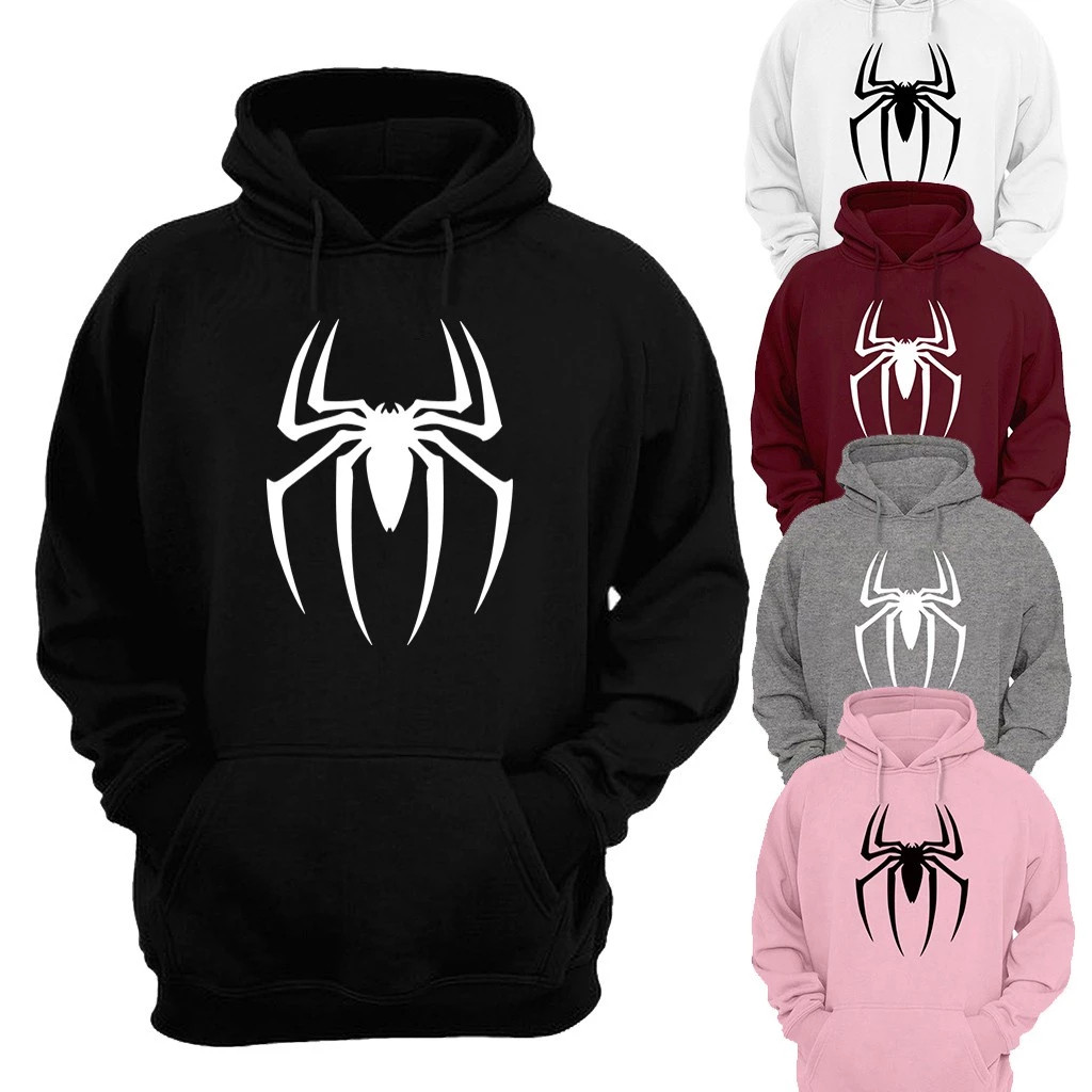 Moletom masculino feminino Aranha em algodão Unissex Moletom Canguru Envio Rápido