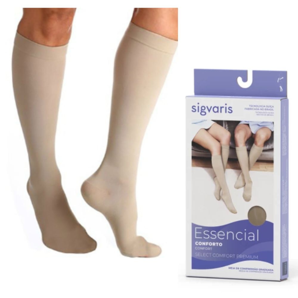 Meia Sigvaris Select Comfort 3/4 862 20-30 mmHg Ponteira Fechada