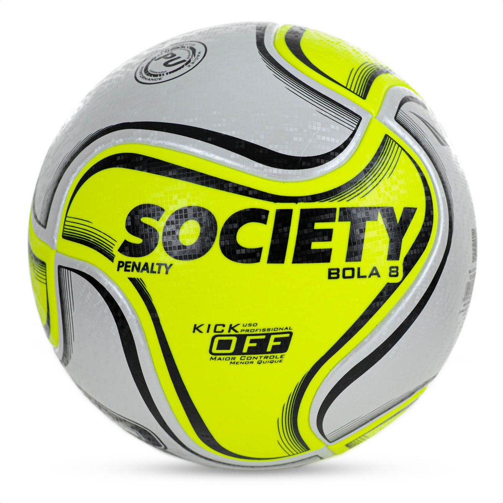 Bola Penalty Society 8X Amarelo e Branco - Único em Oferta na Shopee