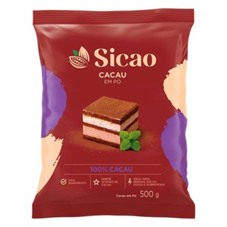 Cacau Em Pó 100% 500g SICAO em Oferta na Shopee