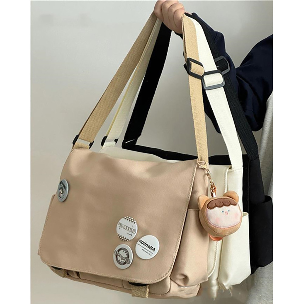 Bolsa Mensageiro Unissex De Grande Capacidade Bolsa De OmbroDe Náilon À Prova D'água Bolsa Transversal Com Vários Bolsos em Oferta na Shopee