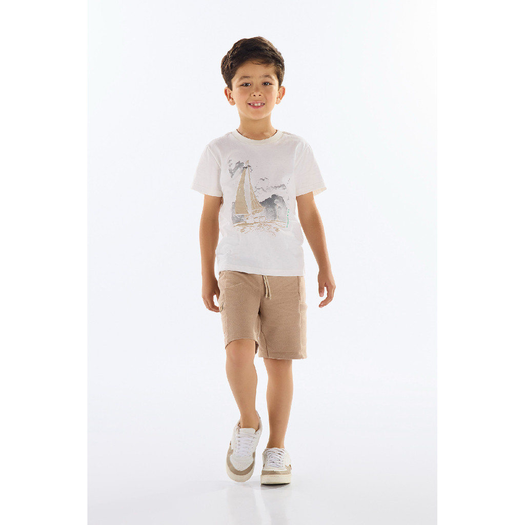 Conjunto Camiseta e Bermuda Quimby em Oferta na Shopee