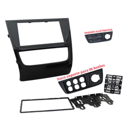 Moldura 6.8" e 7" VW Gol, Saveiro e Voyage G6 (Com suporte para 6 botões) - Preto - 6202