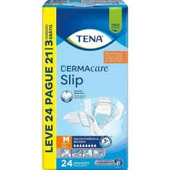 Fralda Geriátrica Tena Slip Dermacare M Leve 24 Pague 21 unidades