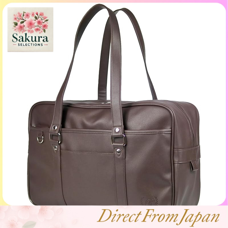 Bolsa Escolar ROCO NAILS , Couro Sintético , Marrom , Para Meninas Do Ensino Médio , Boston , Deslocamento , Design Em Relevo , Compatível Com Arquivo A4 , Grande Capacidade , G201027