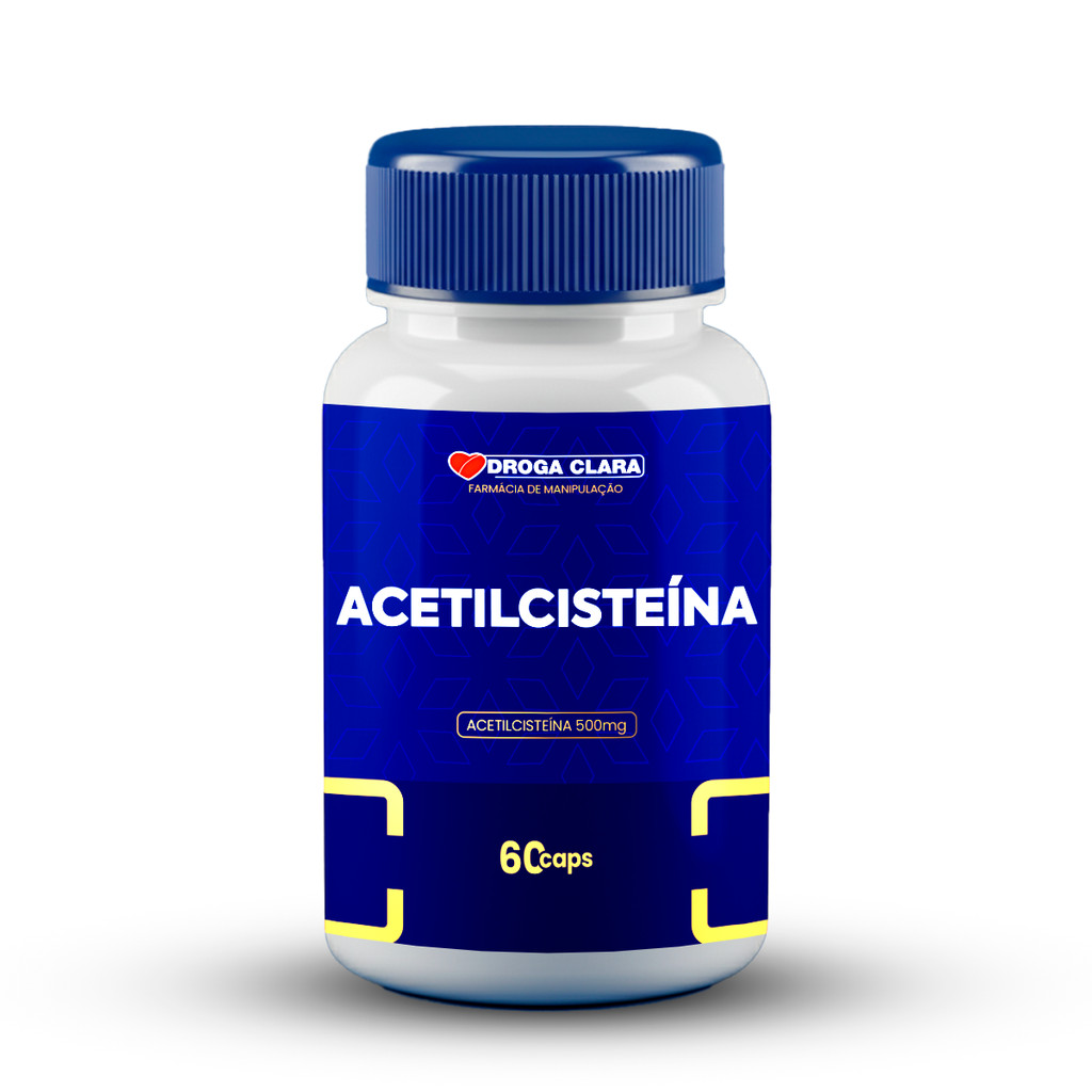 NAC - Acetilcisteina 500mg 60 Cápsulas