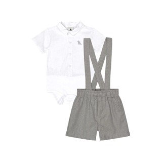 Conjunto Body e Bermuda Bebê Quimby em Oferta na Shopee