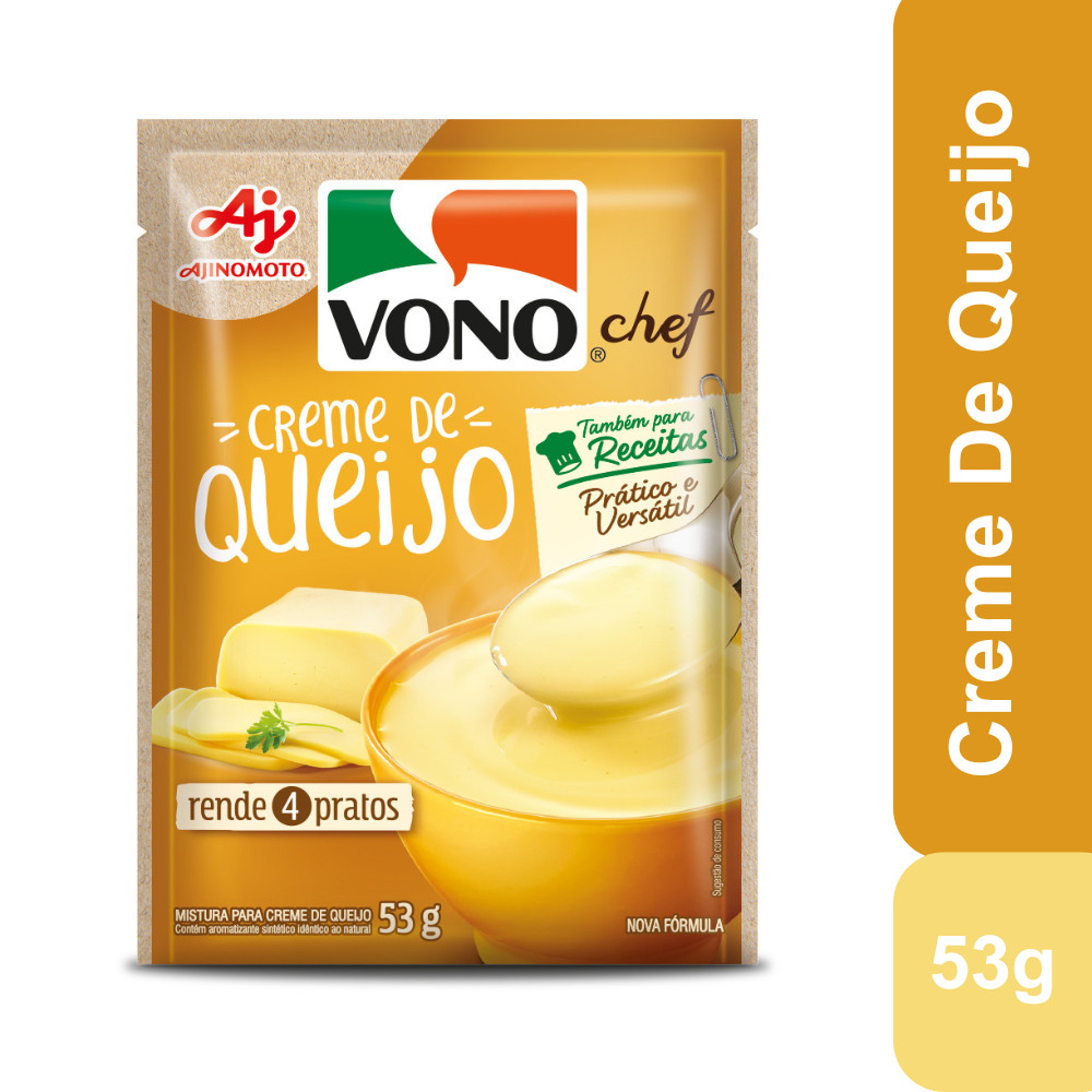 Sopa cremosa VONO® Chef Sabor Creme de Queijo 53G