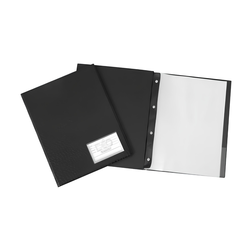 PASTA CATALOGO 100 ENVELOPES GROSSA CROCO PRETA DEO 697