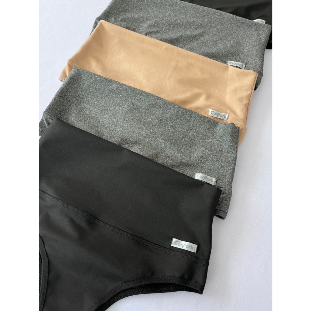Kit 5 Unidades Calcinha Cinta Modeladora Cintura Alta Suplex Cós Duplo