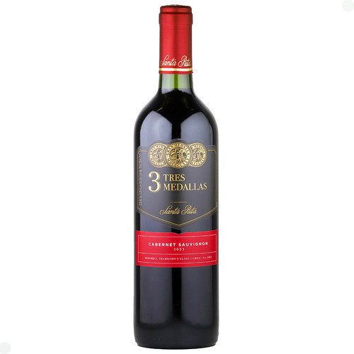Vinho Chileno 3 Medallas Cabernet Sauvignon Santa Rita 750ml em Oferta na Shopee